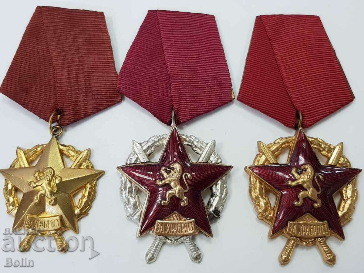 1,2,3-та Степен на Комунистически орден за Храброст.
