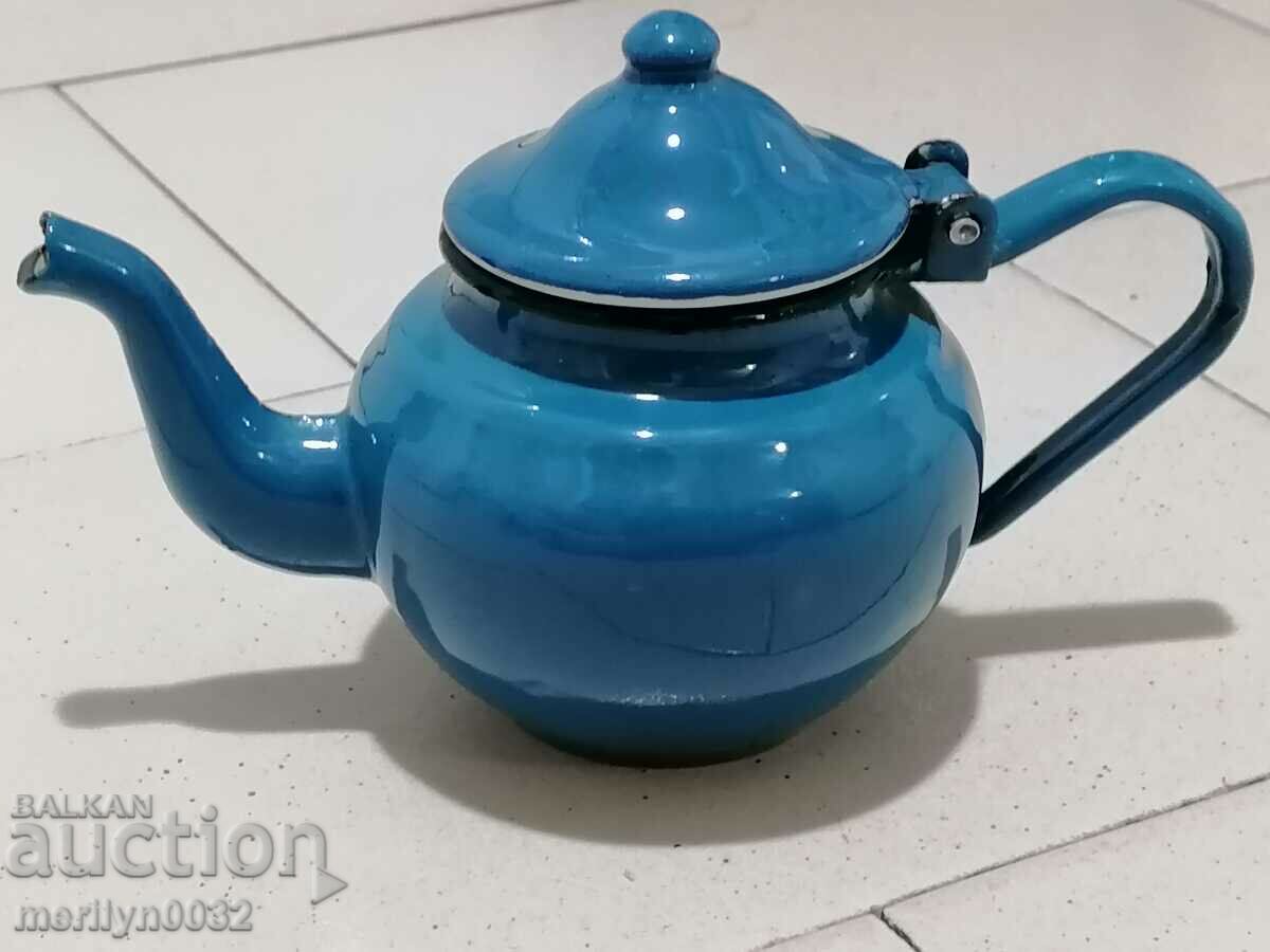 Enamelled teapot made of salt container with enamel with price 39.00 BGN | € 19.94