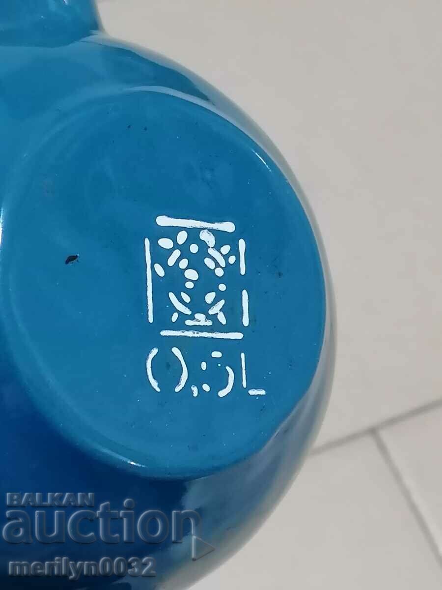 Enamelled teapot made of salt container with enamel - 6