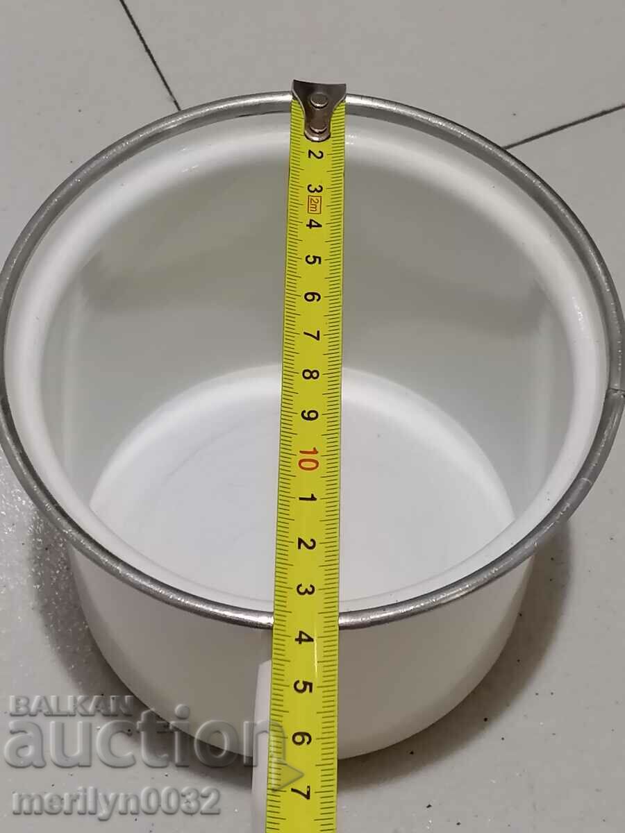 Емайлирано канче с капак чайник от соца съд с емайл - 5 Емайлирано канче с капак чайник от соца съд с емайл - 5