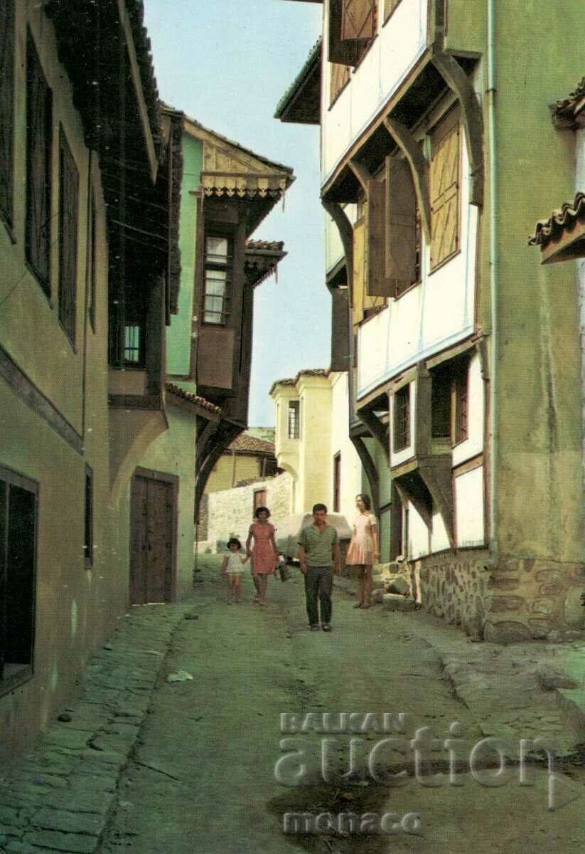 Παλιά καρτ ποστάλ - Plovdiv, παλιά σπίτια