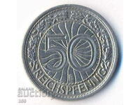 Germania - 50 Reichspfennig 1927 UNC - Litera E (rară)
