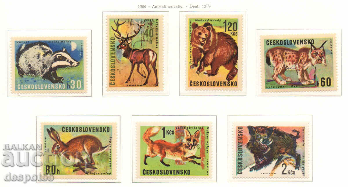 1966. Czechoslovakia. Wild animals.