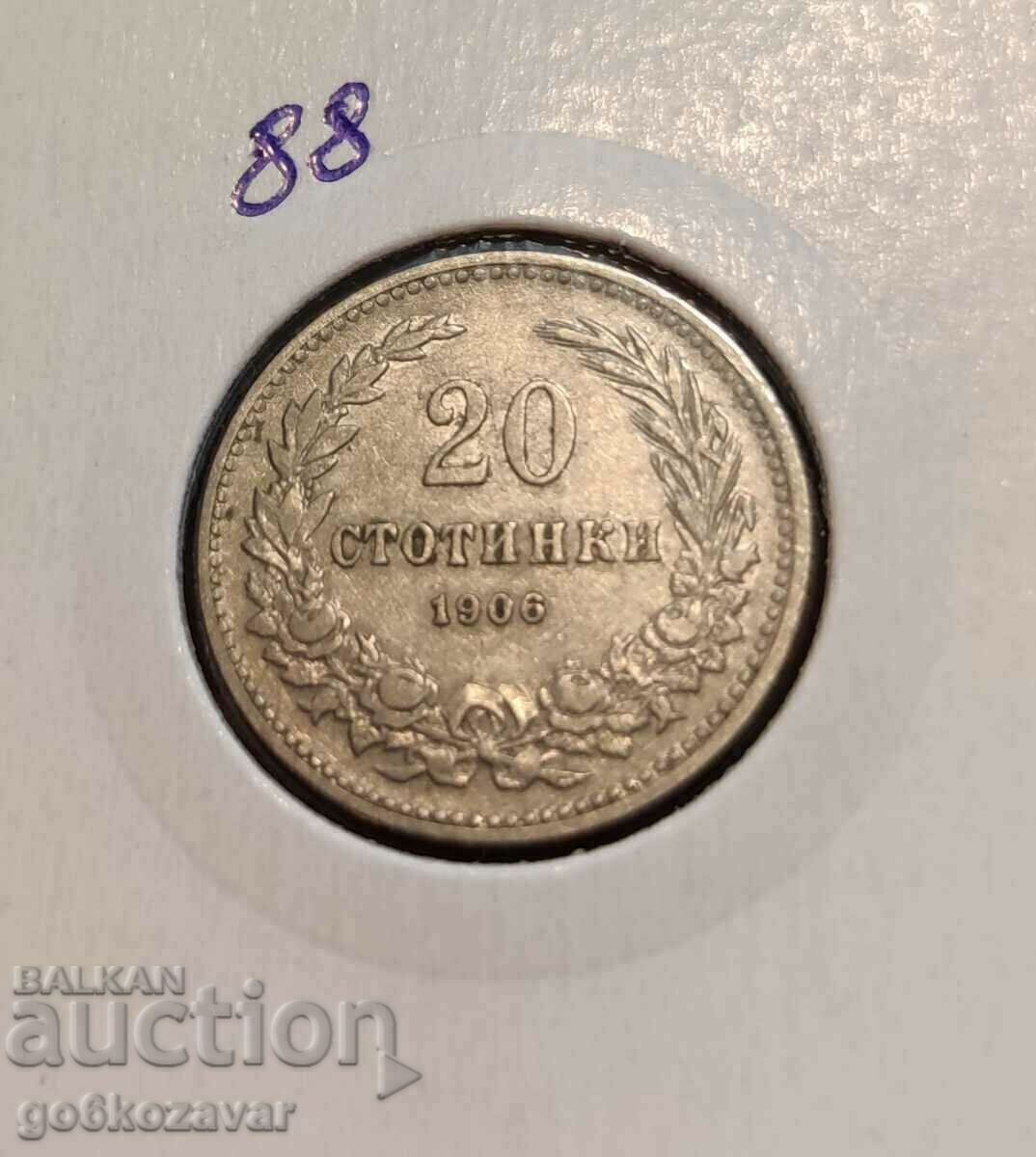 България 20 стотинки 1906 Отлична !