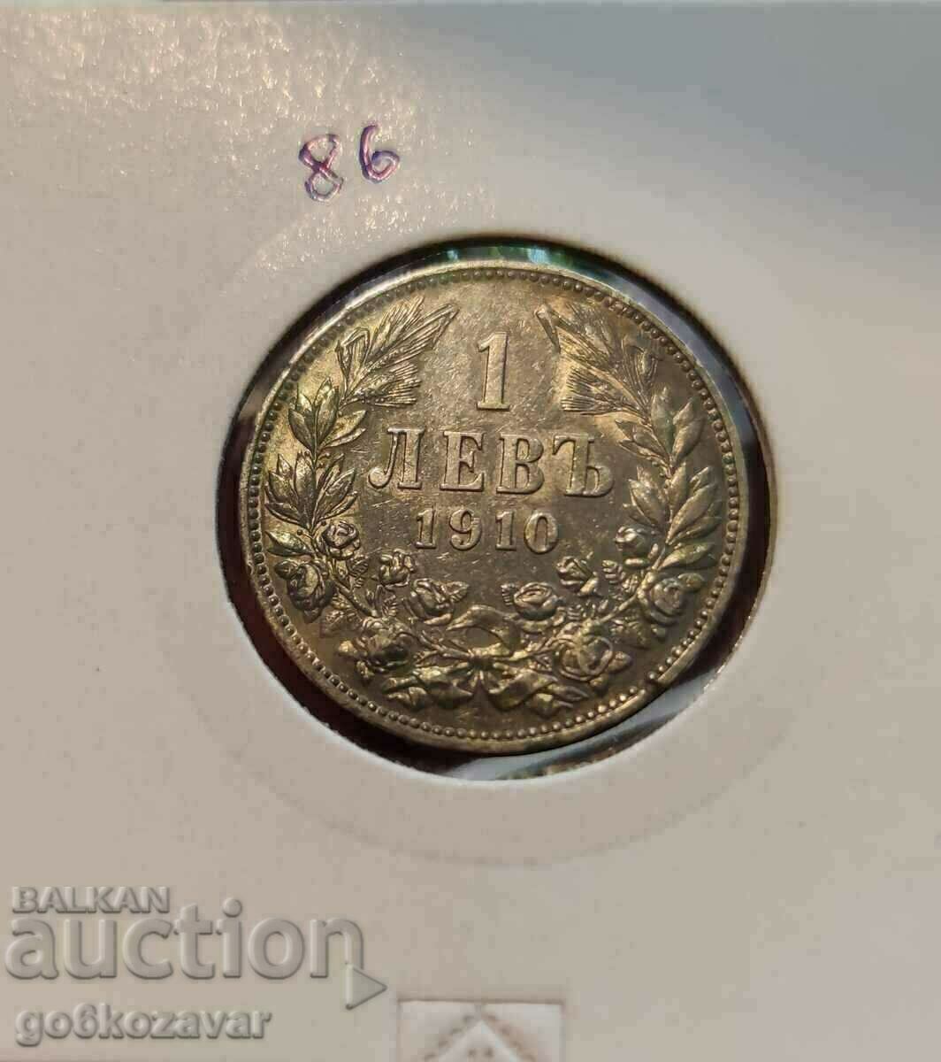 Licitație Bulgaria 1 lev 1910 argint. Pentru colectie!