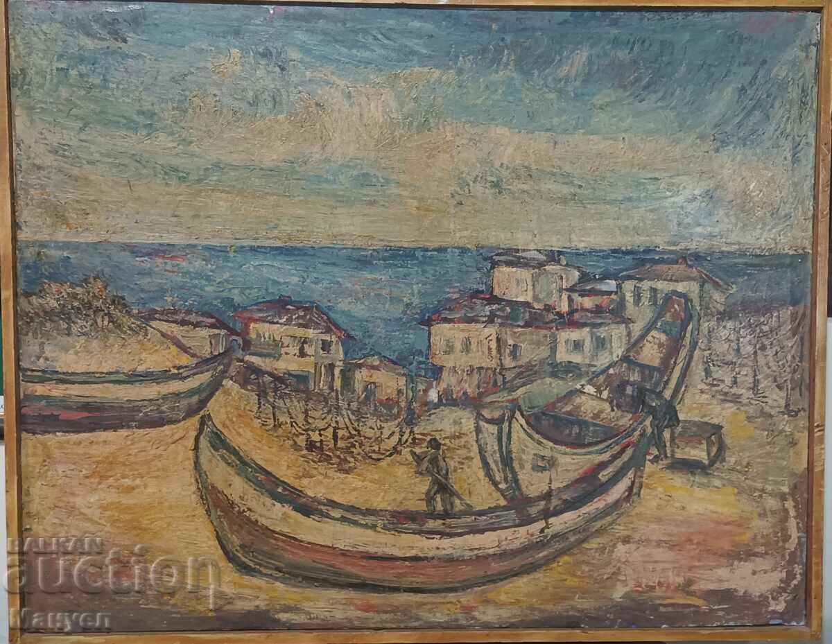 Seascape "Fisherman Village" with price 390.00 BGN | € 199.40 Seascape "Fisherman Village" with price 390.00 BGN | € 199.40