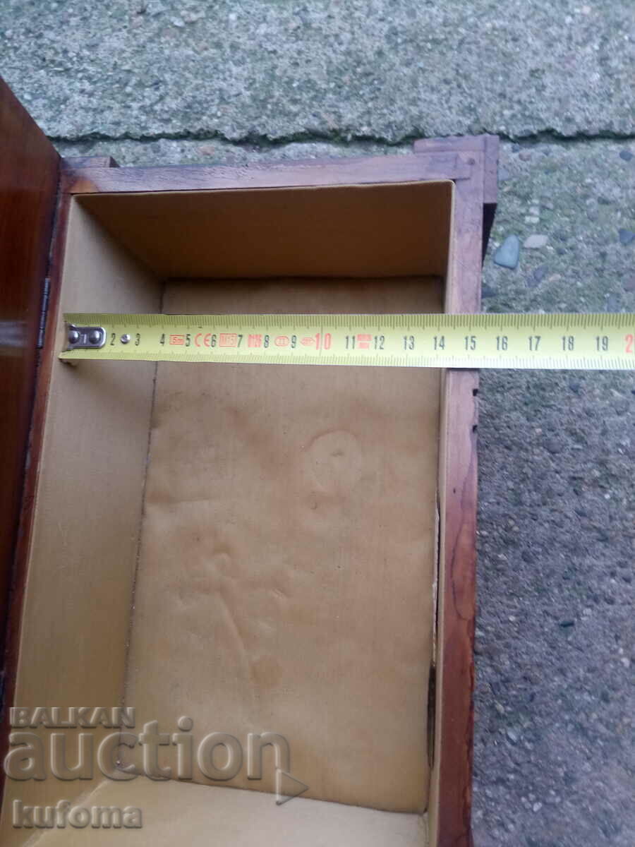 Αντίκες ξύλινο κουτί κοσμήματα - 6