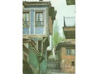 Old postcard - Plovdiv, Old houses