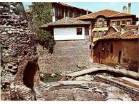Carte poștală veche - Plovdiv, Case vechi