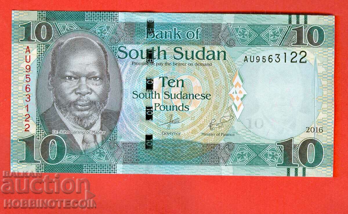 SOUTH SUDAN 10 GREEN - issue 2016 NEW UNC
