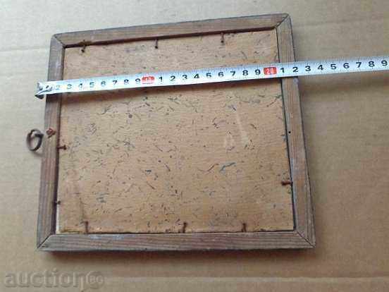 Delivery of Home icon, old lithograph, Ascension, cross Delivery of Home icon, old lithograph, Ascension, cross