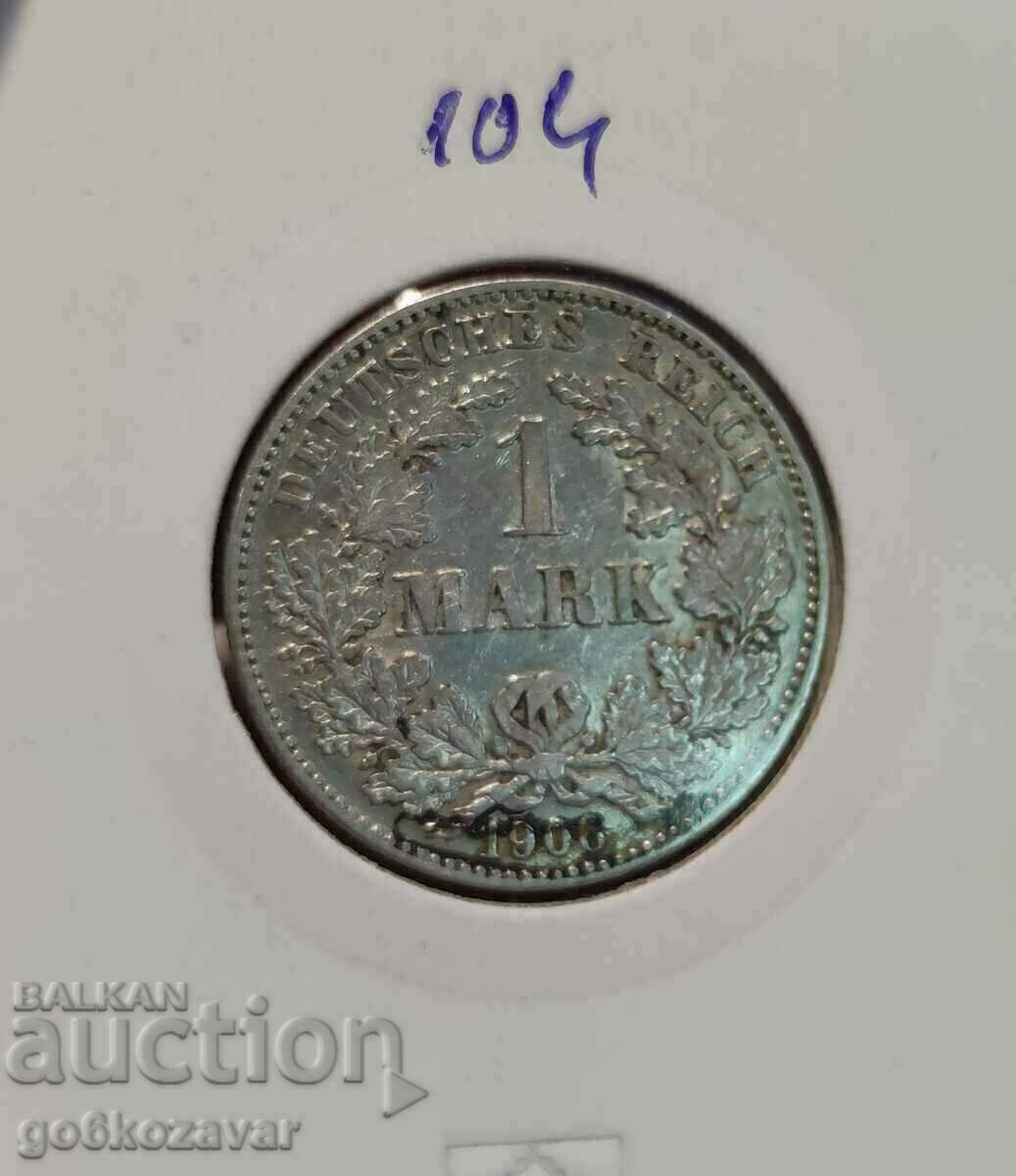 Auction Germany 1 mark 1906 Silver! G !RR Rare Small Edition! Auction Germany 1 mark 1906 Silver! G !RR Rare Small Edition!