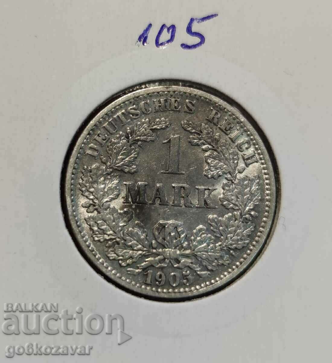 Germany 1 mark 1905 Silver! J! Rare!
