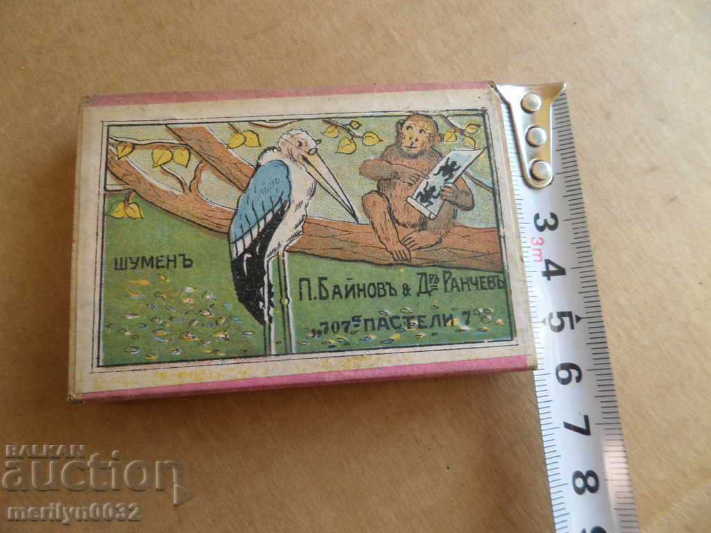 Old box of unused crayons, Kingdom of Bulgaria crayons - 5 Old box of unused crayons, Kingdom of Bulgaria crayons - 5