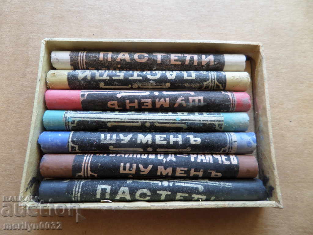 Old box of unused crayons, Kingdom of Bulgaria crayons - 7 Old box of unused crayons, Kingdom of Bulgaria crayons - 7