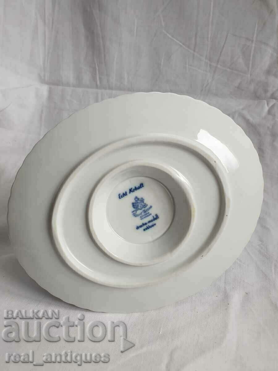 Cobalt porcelain saucer - Bavaria - 6 Cobalt porcelain saucer - Bavaria - 6