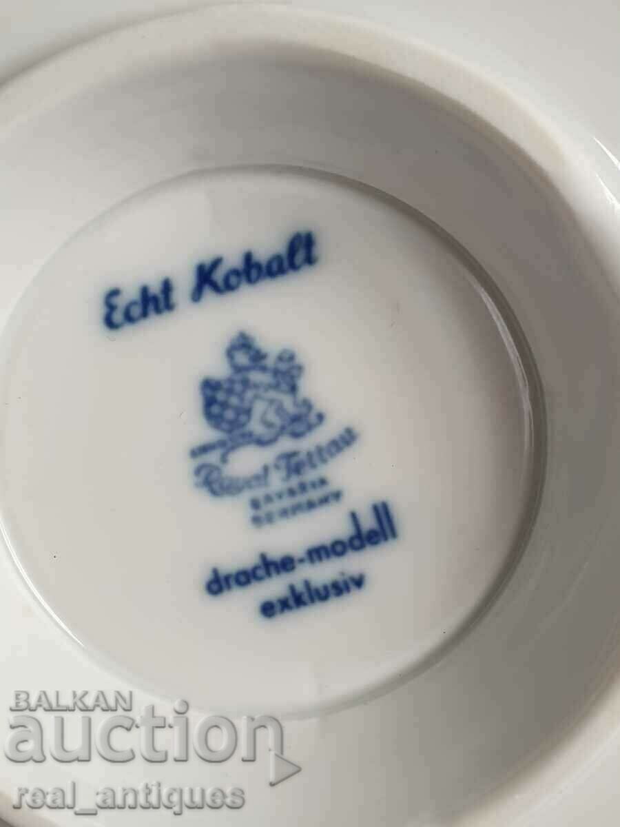 Cobalt porcelain saucer - Bavaria - 7 Cobalt porcelain saucer - Bavaria - 7