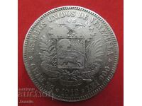 5 Bolivar 1912 Venezuela silver NO MADE IN CHINA !