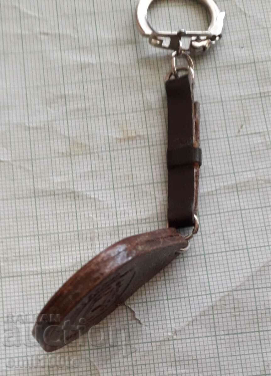 Stamped leather keychain Universiade Sofia 1977 TOTO - 7 Stamped leather keychain Universiade Sofia 1977 TOTO - 7