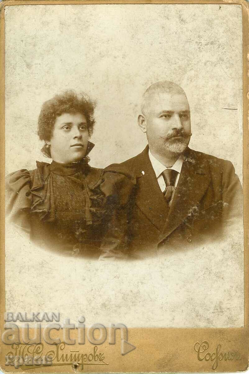 OLD PHOTO - CARDBOARD - TOMA KHITROV - SOFIA - 2311