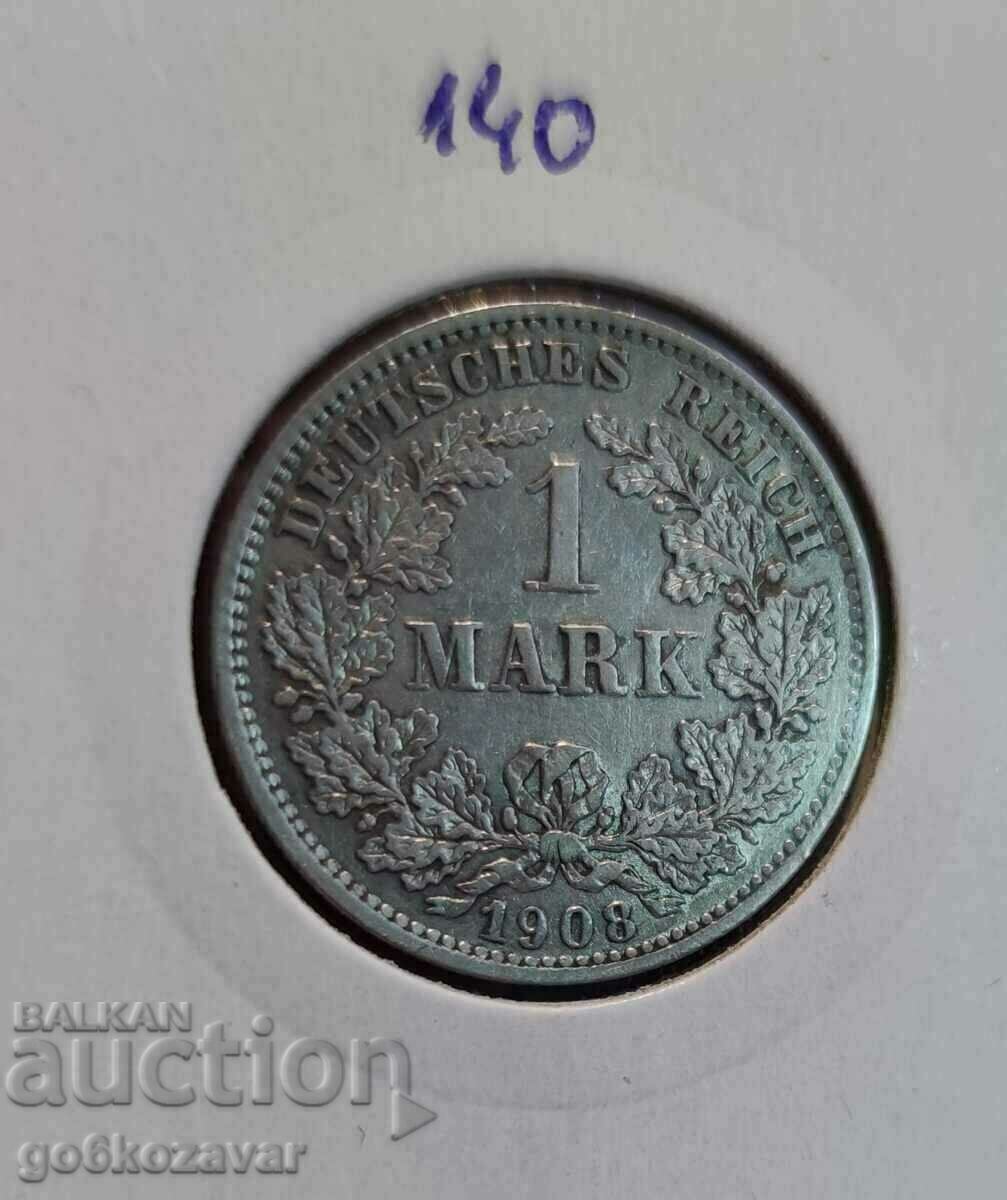 Auction Germany 1 mark 1908 Silver! Well !RR Rare small print run! Auction Germany 1 mark 1908 Silver! Well !RR Rare small print run!