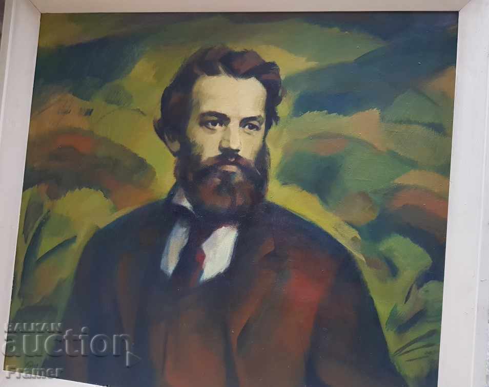 Auction  LARGE Painting by Iliya Rashkov 1981. Oil portrait