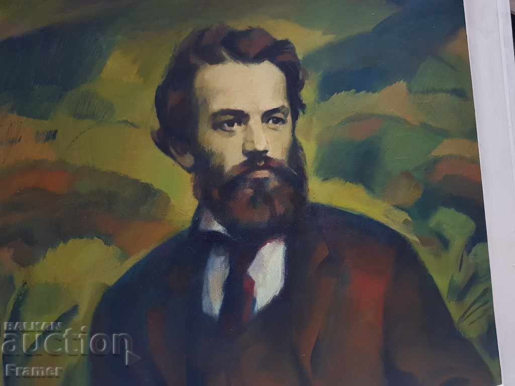 Delivery of LARGE Painting by Iliya Rashkov 1981. Oil portrait