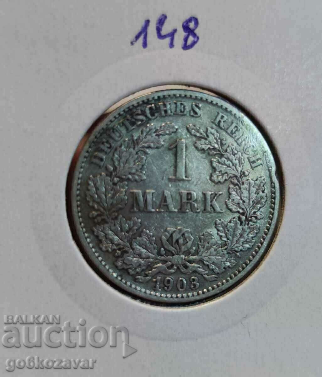Auction Germany 1 mark 1903 Silver! G !RR Rare Small Edition! Auction Germany 1 mark 1903 Silver! G !RR Rare Small Edition!