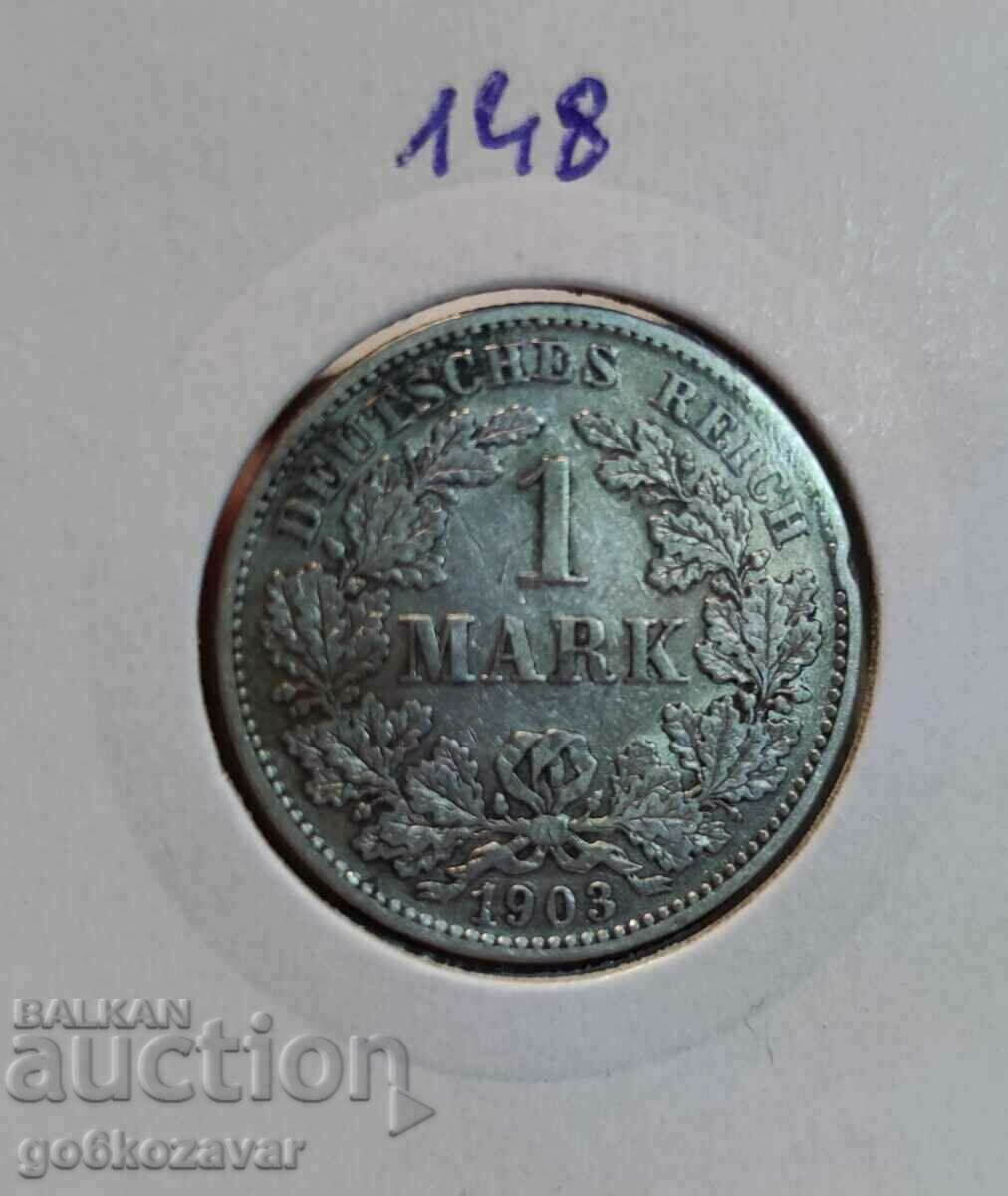 Germany 1 mark 1903 Silver! G !RR Rare Small Edition!