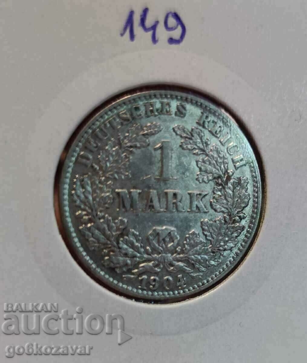Auction Germany 1 mark 1904 Silver! J! Rare! Auction Germany 1 mark 1904 Silver! J! Rare!