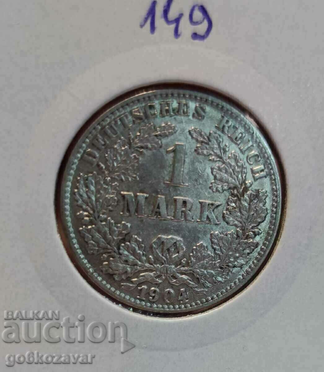 Germany 1 mark 1904 Silver! J! Rare! - 5 Germany 1 mark 1904 Silver! J! Rare! - 5