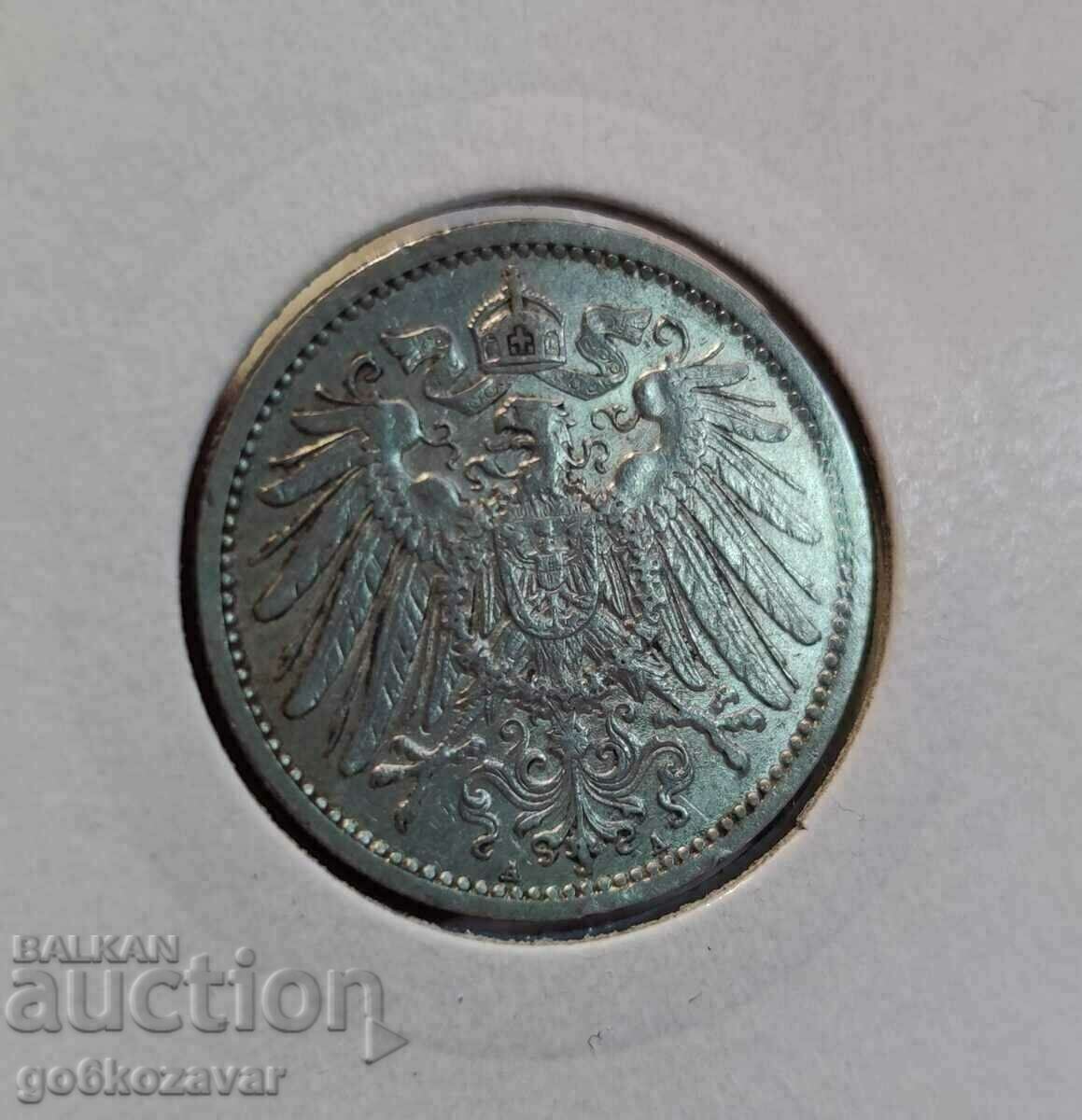 Παράδοση Γερμανία 1 μάρκα 1909 Ασήμι! ΕΝΑ Παράδοση Γερμανία 1 μάρκα 1909 Ασήμι! ΕΝΑ