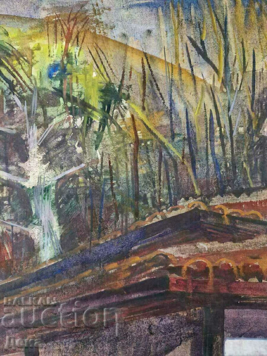 Auction Christ watercolor 1992 Auction Christ watercolor 1992