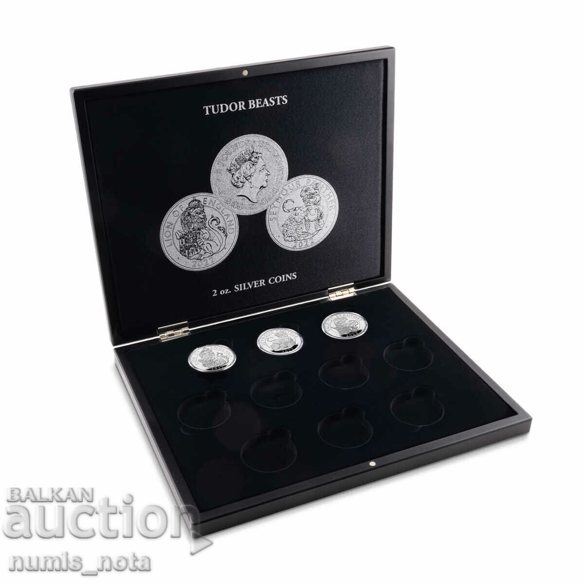 луксозна кутия за 10 броя монети Tudor Beasts 2 oz