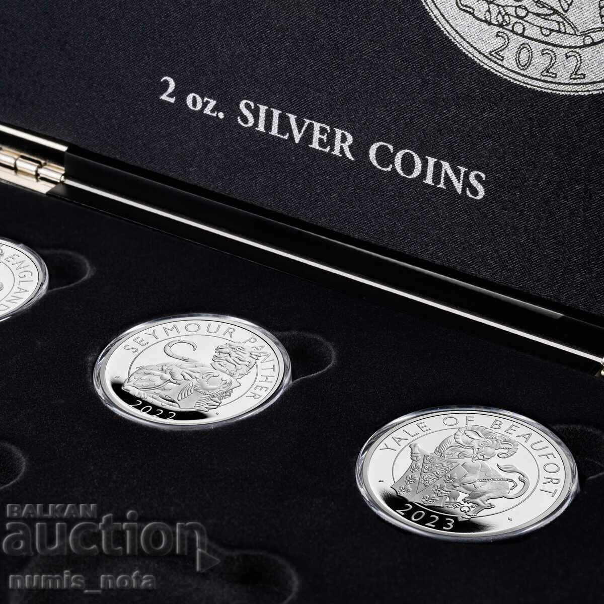 deluxe box for 10 coins The Beasts of the Tudors 2 oz with price 98.00 BGN | € 50.11