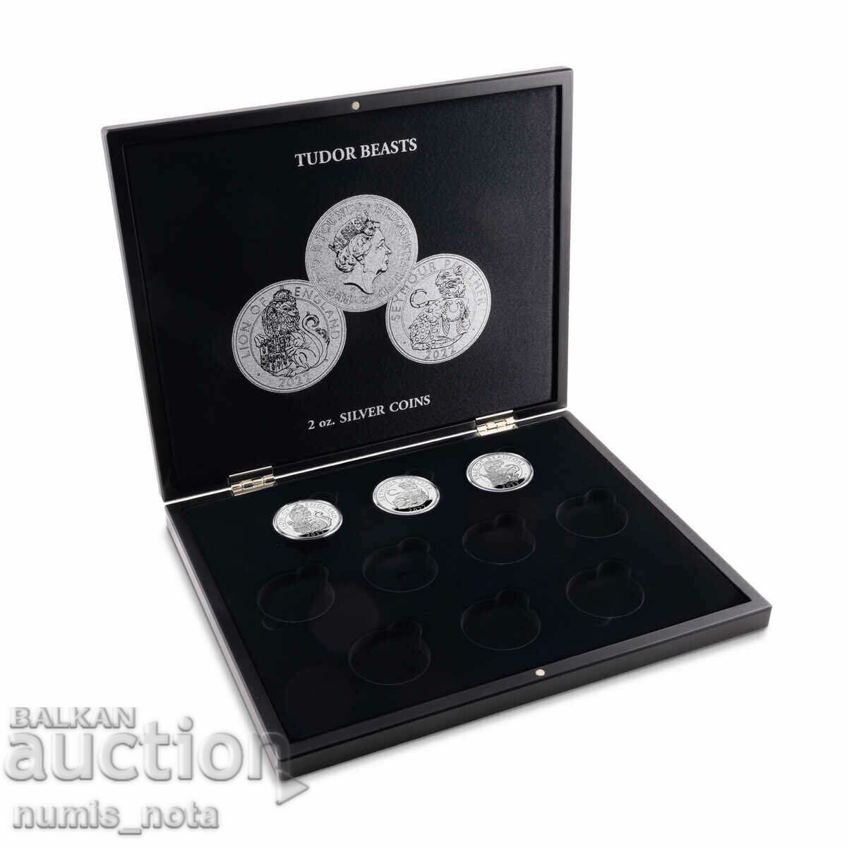 Auction  deluxe box for 10 coins The Beasts of the Tudors 2 oz