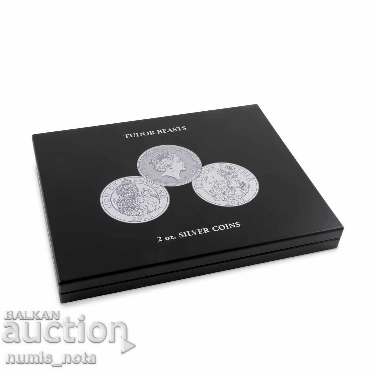 луксозна кутия за 10 броя монети Зверовете на Тудорите  2 oz