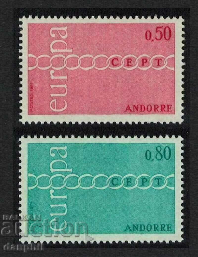 French Andorra 1971 Europe CEPT (**) clean, unstamped
