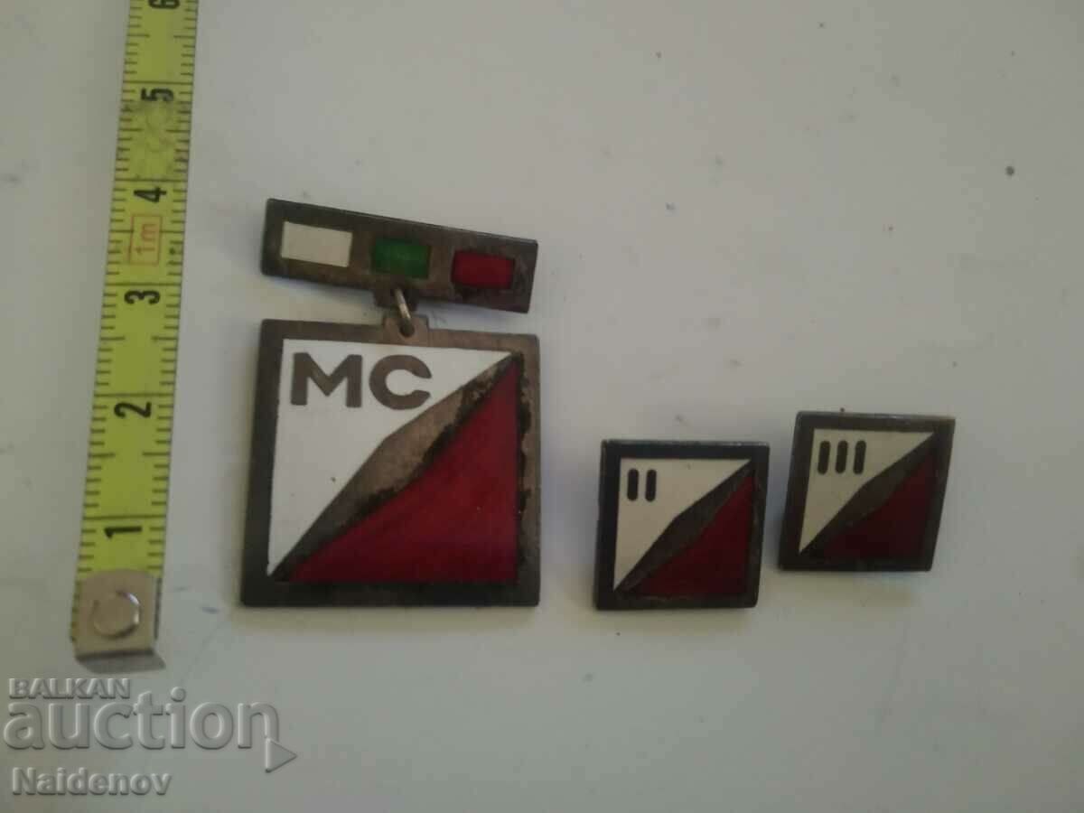 Lot of very rare badges signs enamel