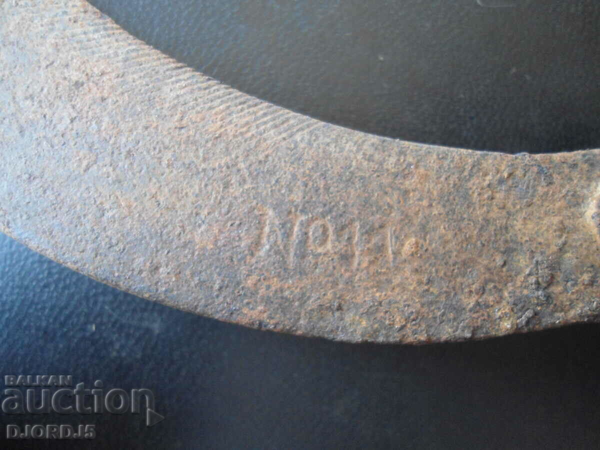 Auction Old sickle, engraved, markings Auction Old sickle, engraved, markings