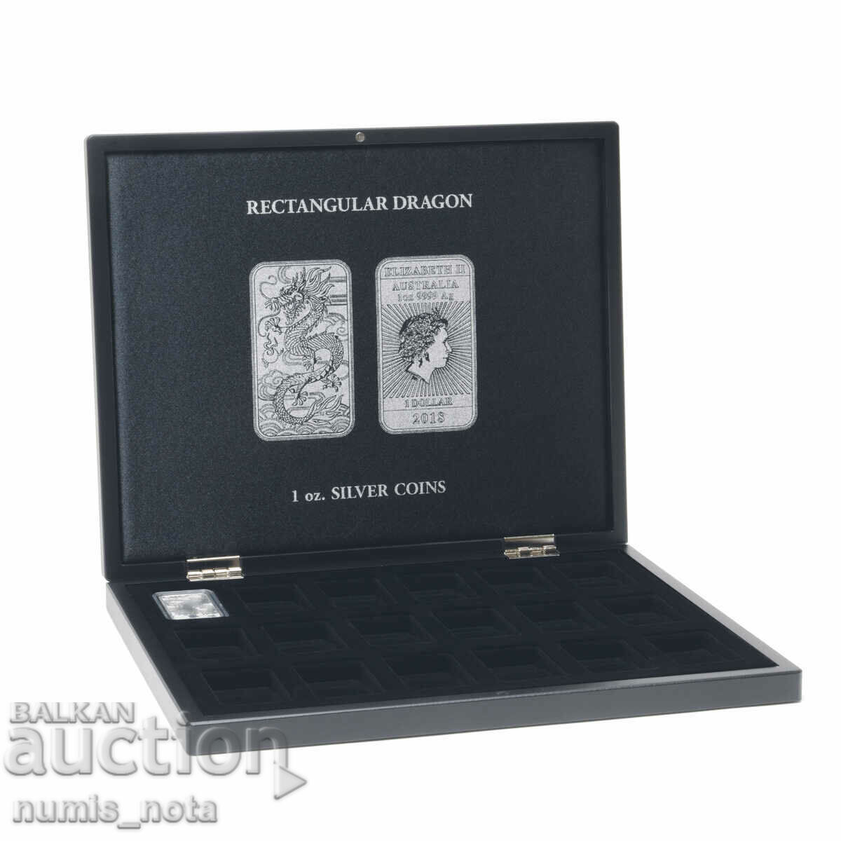 cutie de lux pentru 18 lingouri de 1 oz. Dragon bare