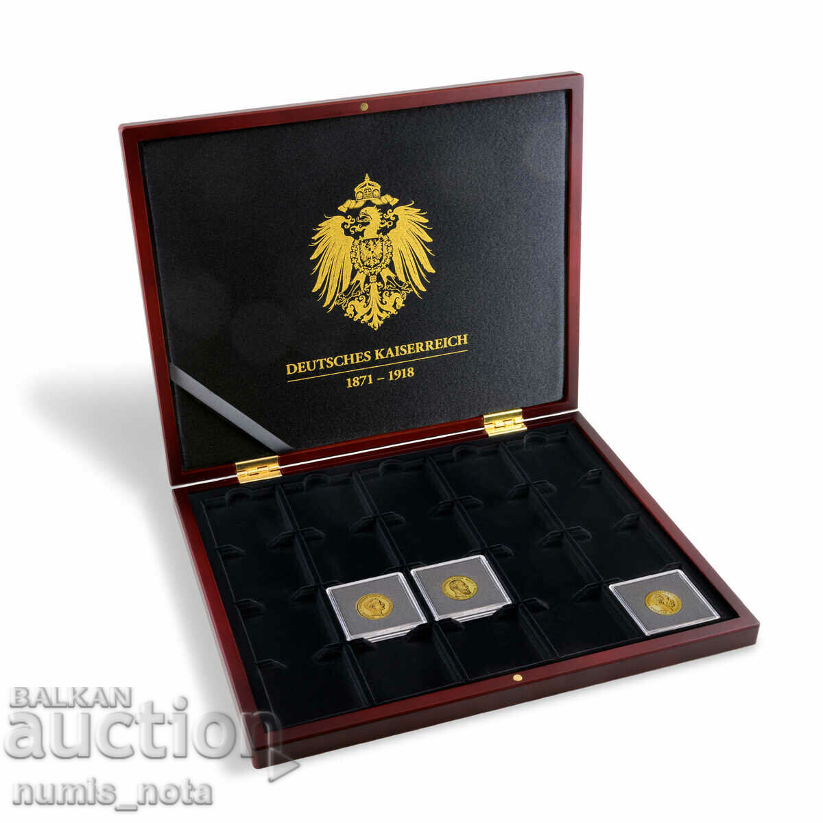 cutie de lux pentru 20 de monede de aur de 20 de mărci germane