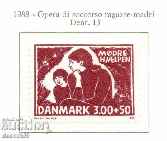 1988. Дания. Национален съвет за неомъжената майка и детето.