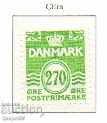 1988. Дания. Цифрови марки. Вълнообразни линии.