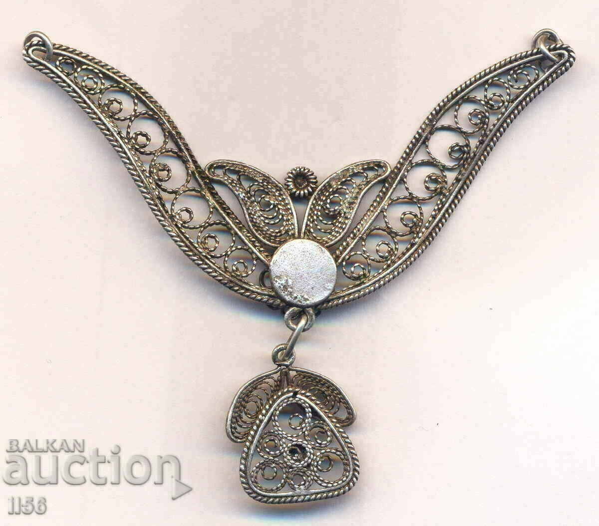 Silver pendant - filigree - double-sided hanging with price 48.00 BGN | € 24.54 Silver pendant - filigree - double-sided hanging with price 48.00 BGN | € 24.54
