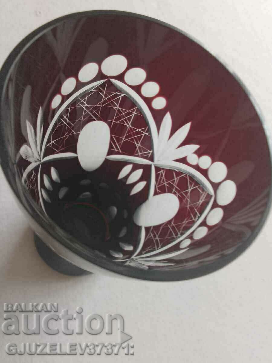 Рязан кристал Винтидж- Ваза Рубинено червен - 5 Рязан кристал Винтидж- Ваза Рубинено червен - 5