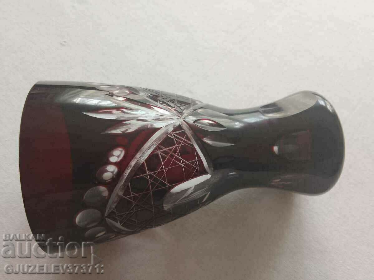 Рязан кристал Винтидж- Ваза Рубинено червен - 7 Рязан кристал Винтидж- Ваза Рубинено червен - 7