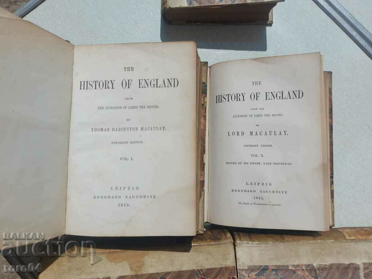HISTORY OF ENGLAND IN 10 VOLUMES 1849 - 1861 - 6 HISTORY OF ENGLAND IN 10 VOLUMES 1849 - 1861 - 6