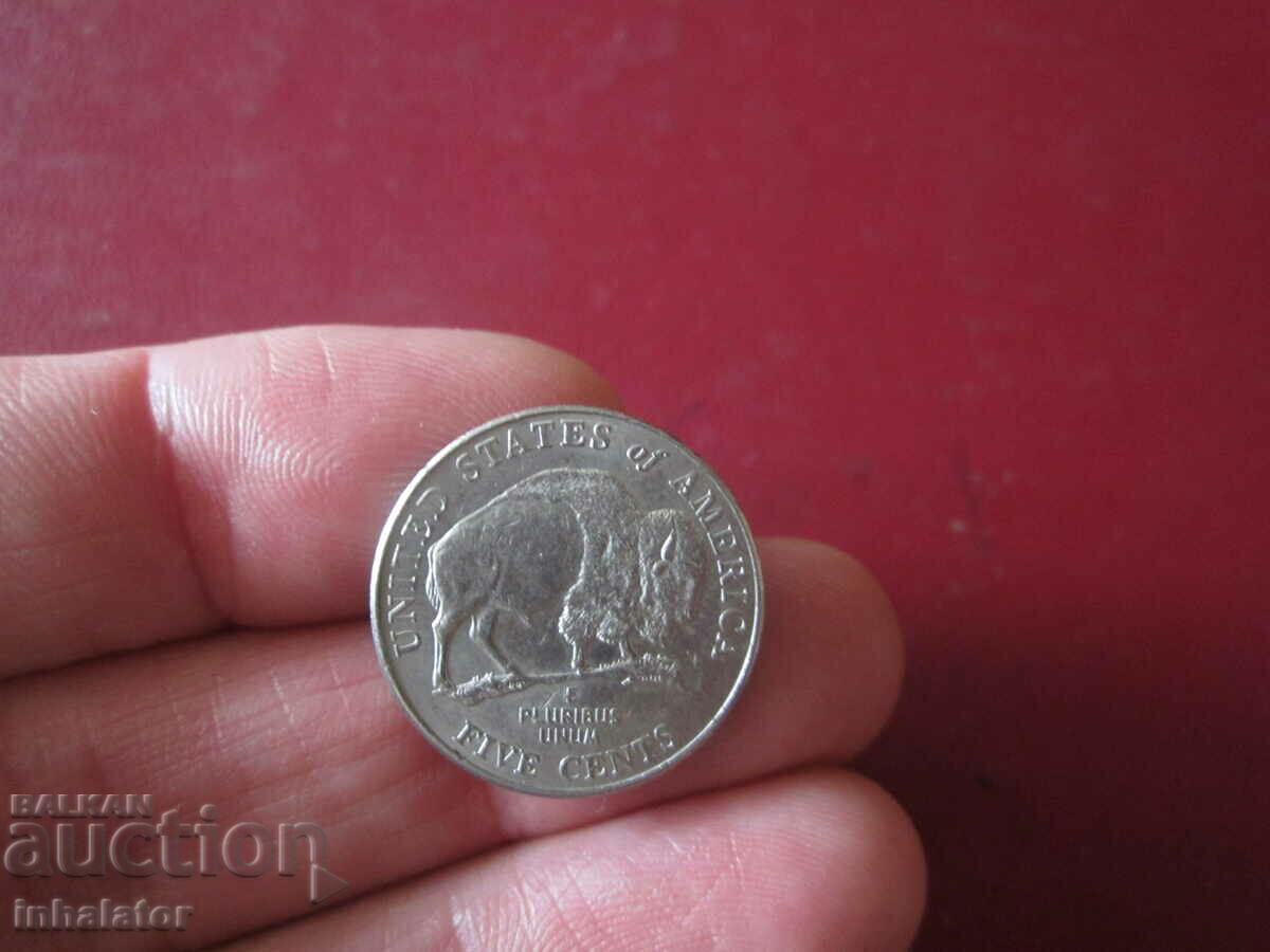 Bison USA 5 cents 2005 letter R