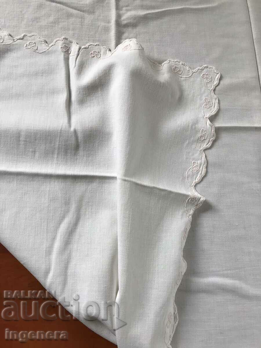 Auction  DIAPER COTTON EMBROIDERY BABY ANTIQUE-90 X 90 CM
